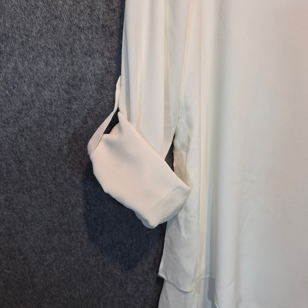 Chico's Asymmetrical Roll-Tab Sleeve Tunic Sz 1 (Med) whimsygoth fairy chic - Picture 6 of 9